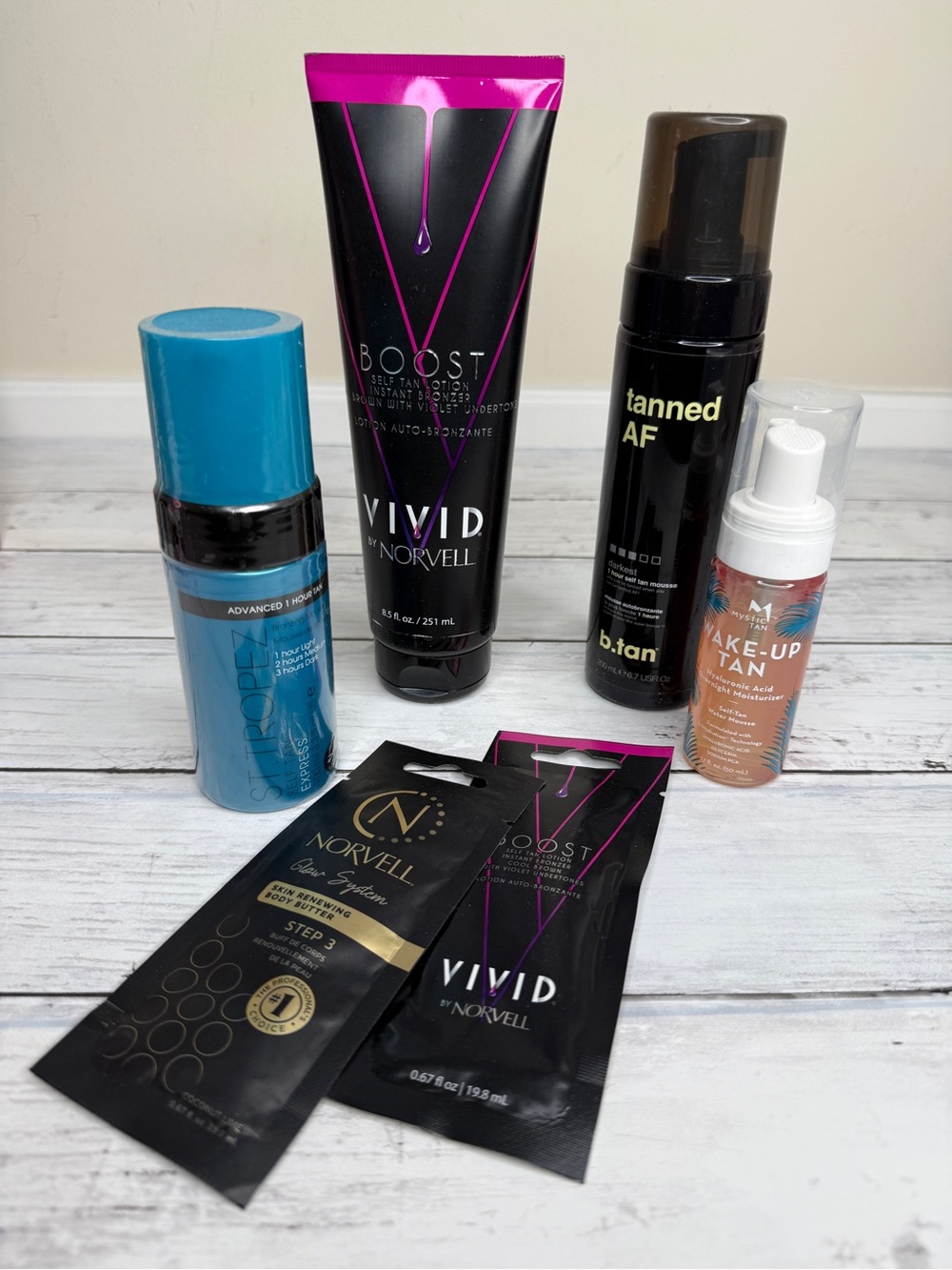 Bundle of 6 self tanning items, various